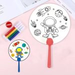 DIY Astronaut Colouring Fan Set