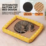 Rattan Cooling Cat Sleeping Bed