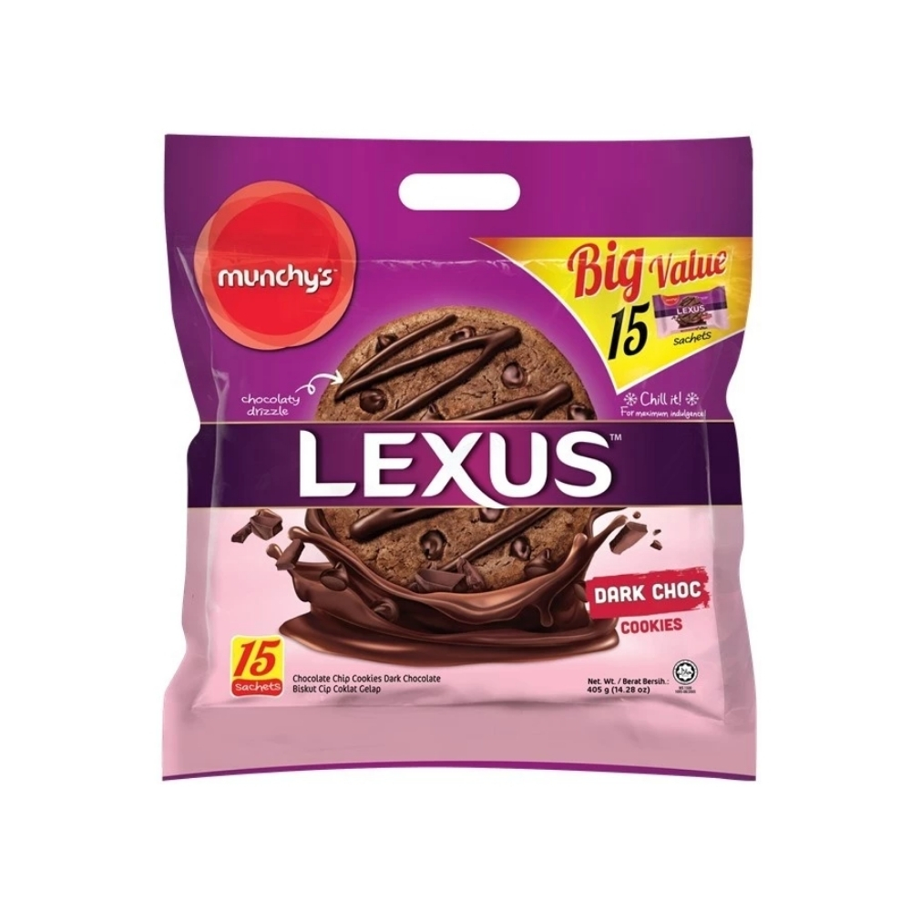 ECO-89.jpg Lexus Dark Chocolate Cookies 15 Sachets - Image 1